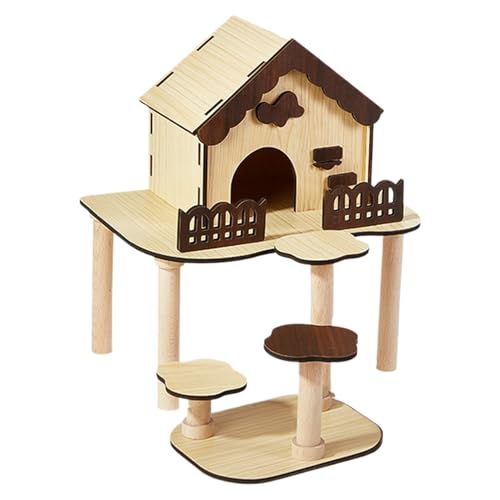 Hamster House, Wooden Sleeping Shelter, Climbing Play Bed Accessory, 10.6 Inches Enrichment Cage Furniture for Small Pets Breeding, Indoor Exploration, and Resting Habitat Setup Hamster House, Wooden Sleeping Shelter, Climbing Play Bed Accessory, 10.6 Inches Enrichment Cage Furniture for Small Pets Breeding, Indoor Exploration, and Resting Habitat Setup von Riaisttd