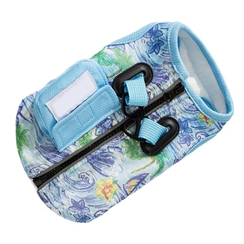 Kühljacke für Katzen, atmungsaktive Eisweste, leichtes Netzgewebe, UV-Schutzschicht, Sommer-Haustierausrüstung, für heißes Wetter, Tag, Alltag, Wasserspiel, Outdoor-Reisekomfort von Riaisttd