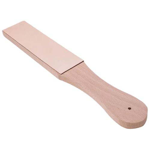 Leder Streichriemen Streichblock 27.5cm Cutter Schärfer Doppelseitiges Werkzeug Ergonomischer Griff Holzmaterial Honhilfe Küche für Holzbearbeitung Meißel Schärfen von Riaisttd