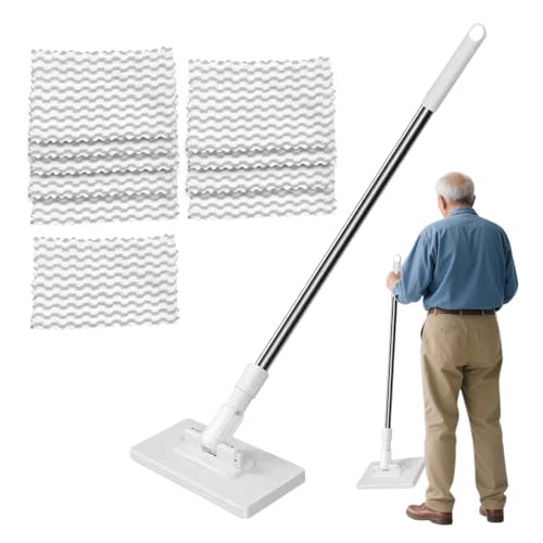 MOPS -Bodenreinigung, 39,37 Zoll Waschbarstaub -Werkzeug für Fliesenhartholz, Heimwischung mit wiederverwendbarem saugfähigem, leichtem Design, Reinigung des Zubehörs für Apartment Bad Schlafsaal Gara von Riaisttd