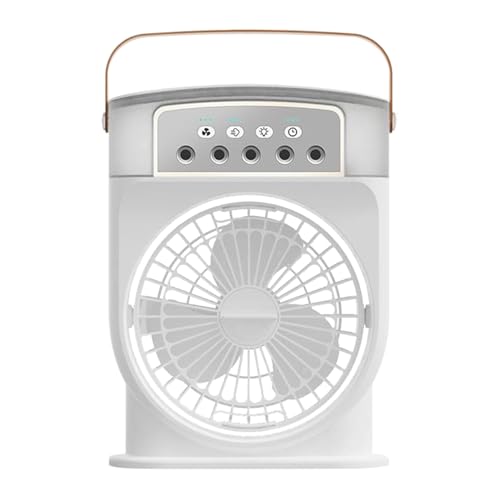 Misting Fan, Cooling Sprayer Device, Personal Air Humidifier, 10.24 Inches 5 Nozzle Fine Mist Output, 600ml Water Tank Capacity, for Yoga, Beach, Kitchen, Meditation, Bedroom Use von Riaisttd