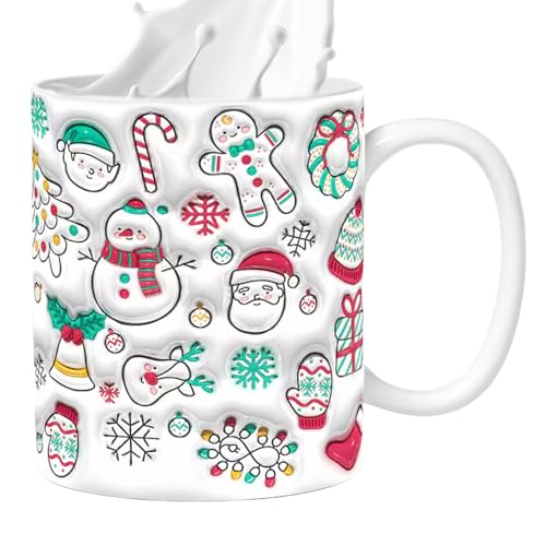 Riaisttd Christmas Mugs | Keramik Weihnachtstassen | 35cl Design Trinkgefäße Für Tee Geburtstag Festliche Küche Mädchen Frauen Riaisttd Christmas Mugs | Keramik Weihnachtstassen | 35cl Design Trinkgefäße Für Tee Geburtstag Festliche Küche Mädchen Frauen von Riaisttd