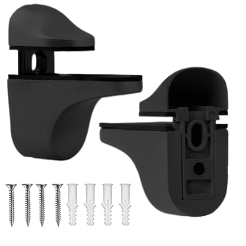 Riaisttd Hochbelastbare Regalträger Aus Glas | 2 Stück Glas Halterungen Klemmträger | Wandmontage Halter Für Arbeitsplatz Wohnbereich Bad Küche Schlafzimmer Wand von Riaisttd