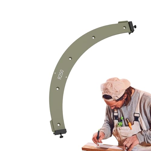 Riaisttd Innen Außenecke große Lichtbogenform, Gebogene Hilfsmittel -Trimmwerkzeug | Präzise Eckrouter -Vorlagen | Internes und externes Routing-Trimmwerkzeug mit leichtem, hochfestem Design von Riaisttd