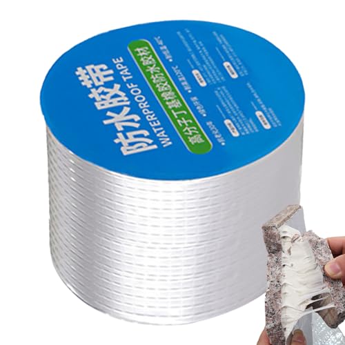 Riaisttd Klebeband, strapazierfähig, wasserfest, Dampfsperrband, Butylkautschukband mit starker Bindung, Selbstklebendes Aluminiumfolien-Dachdichtmittel, temperaturbeständiges für Dachlecks, Riaisttd Klebeband, strapazierfähig, wasserfest, Dampfsperrband, Butylkautschukband mit starker Bindung, Selbstklebendes Aluminiumfolien-Dachdichtmittel, temperaturbeständiges für Dachlecks, von Riaisttd