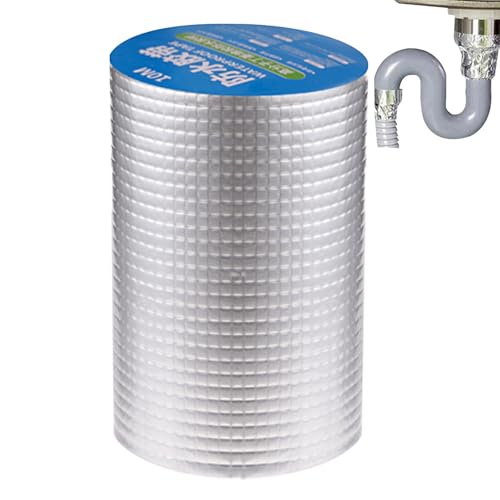 Riaisttd Klebeband, strapazierfähig, wasserfest, Dampfsperrband - Stark haftendes Rohrband wasserdicht | Selbstklebendes Aluminiumfolien-Dachdichtmittel, temperaturbeständiges für Dachlecks, Riaisttd Klebeband, strapazierfähig, wasserfest, Dampfsperrband - Stark haftendes Rohrband wasserdicht | Selbstklebendes Aluminiumfolien-Dachdichtmittel, temperaturbeständiges für Dachlecks, von Riaisttd