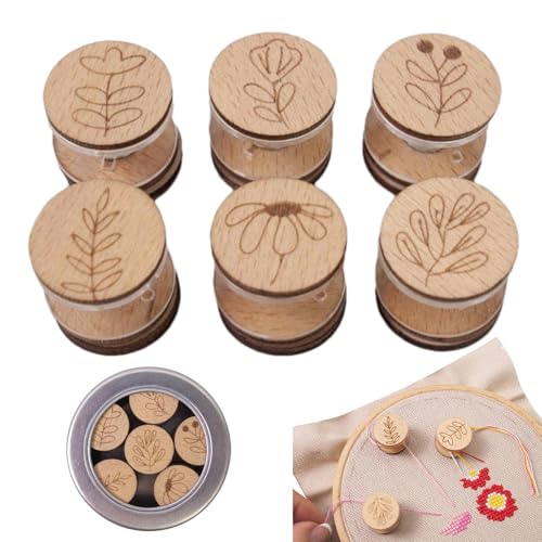 Riaisttd Thread Bobbins, Set of 6 Magnetic Floss Holders, Embroidery Cord Management, Ideal for Handcraft Enthusiasts and Beginners, Prevents Entanglement Effectively Riaisttd Thread Bobbins, Set of 6 Magnetic Floss Holders, Embroidery Cord Management, Ideal for Handcraft Enthusiasts and Beginners, Prevents Entanglement Effectively von Riaisttd