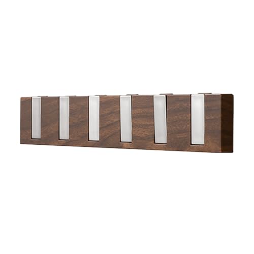 Schlüsselbrett aus Holz, dekorativer Wandhaken, Klaviertasten-Design, 8,9 x 2,6 x 39,5 cm, selbstklebende Halterung, 5-Haken-Layout, braune Oberfläche, für Eingang, Schrank, Wohnheim und Schlüsselbrett aus Holz, dekorativer Wandhaken, Klaviertasten-Design, 8,9 x 2,6 x 39,5 cm, selbstklebende Halterung, 5-Haken-Layout, braune Oberfläche, für Eingang, Schrank, Wohnheim und von Riaisttd