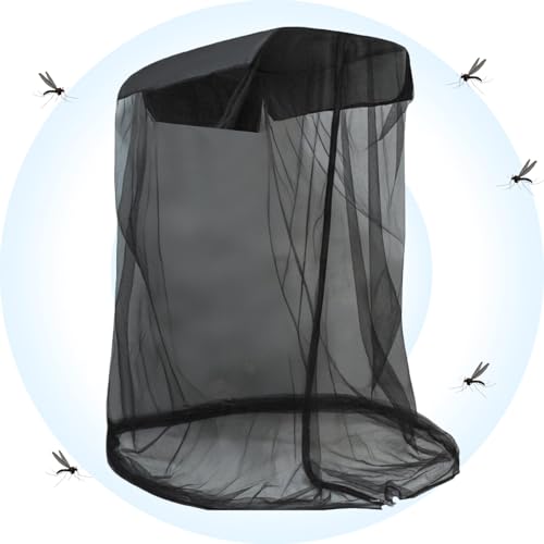 Stuhlzelt, tragbares Fliegennetz, Baldachin, faltbare Schutzabdeckung, 200 cm mit Reißverschluss-Tür, UV-Schutznetz-Zelt für Outdoor-Angeln, Wandern, Reisen, Hinterhof, Gartenaktivitäten von Riaisttd