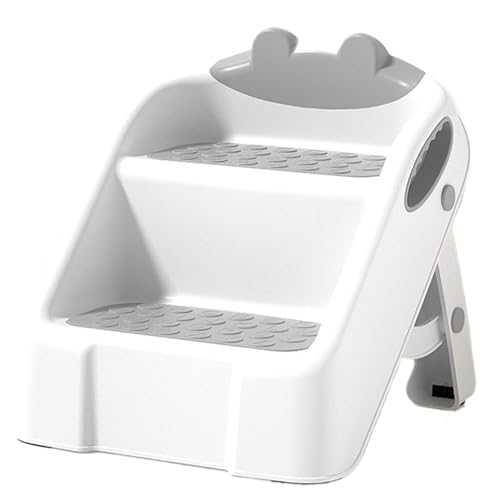Riaisttd Toddler Step Stool, 2-Step Foldable PP Gray, Perfect Toilet Potty & Bathroom Sink Use, 12.01x12.8x12.6 Inches, Minimalistisch Riaisttd Toddler Step Stool, 2-Step Foldable PP Gray, Perfect Toilet Potty & Bathroom Sink Use, 12.01x12.8x12.6 Inches, Minimalistisch von Riaisttd