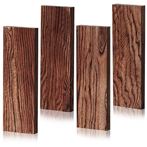 Riakrum 4 Stück Eisenholz-Messergriff-Material, Naturholz, Messergriff-Waagen für Heimwerkerhandwerk (12,9 x 4,9 x 0,9 cm) von Riakrum