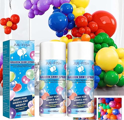 2 Stück Ballon Hochglanz Spray Für Latex Ballons100 Ml, Luftballons-Glanzspray, Verschönert Die Dekoration Für Geburtstage, Hochzeiten, Veranstaltungen – Präziser Nebel Für Lange Haltbarkeit Und Glanz von Rianpesn