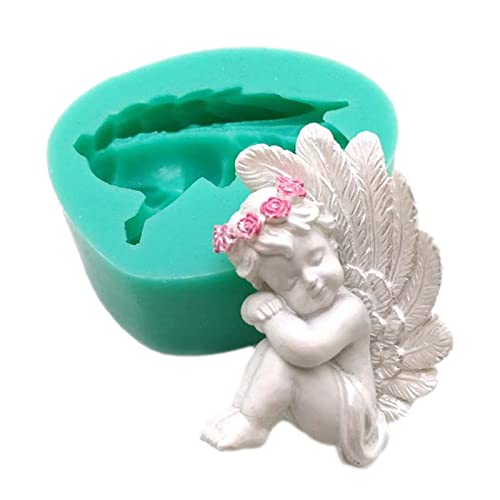 Engelförmige Silikonform - 3D Mini Mehrzweck-DIY-Kuchenform - Cupcake Dekorationswerkzeug - Engel Baby Silikon-Harz-Form Rianpesn von Rianpesn