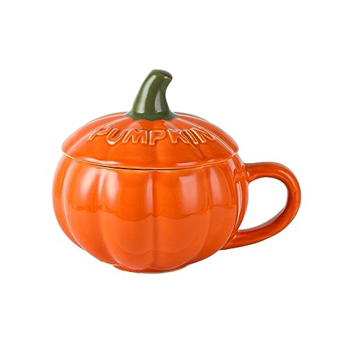 Halloween Tasse, Keramik-Kaffeetasse, Süße Kürbisbecher, Halloween-Kaffee-Milch-Teetasse Mit Deckel, Kürbis-Tassen Für Halloween, Erntedankfest, Geburtstag, Herbstparty-Geschenke von Rianpesn