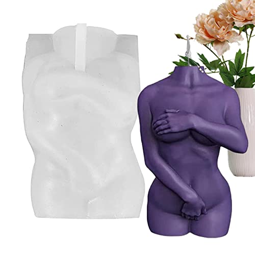 Rianpesn 3D-Körper-Silikonform - 3D-Körperform-Silikonform,Sexy Frauen Körperkerze Schokoladenformen, weibliche Körper kurvige Figurenformen von Rianpesn