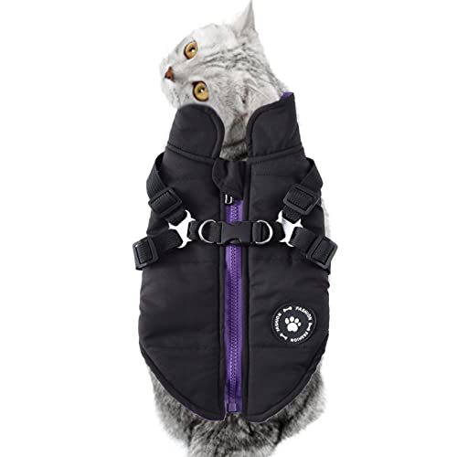 Rianpesn Hundemäntel für kaltes Wetter - Gemütliche, wasserdichte, Winddichte, wendbare Winter-Hundejacke | Warme Mäntel mit Reißverschluss für kaltes Wetter für Welpen und Katzen beim Wandern von Rianpesn