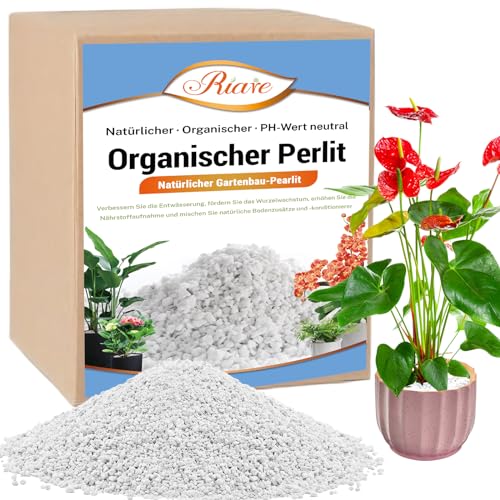 Riare Perlite Pflanzen zur Erden- und Substratverbesserung Verbessert die Drainage Förderung des Wurzelwachstums für Wurzelpflanzen in Töpfen (10L) von Riare