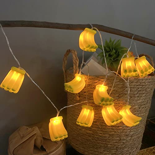 Riaxuebiy Banane Lichterkette Batteriebetriebene 10 LED Obst Lichterketten Nachtlampe für Sommercamping Hochzeits Geburtstag Schlafzimmer Zuhause Party Dekoration (1.65m/10led, Banane) von Riaxuebiy