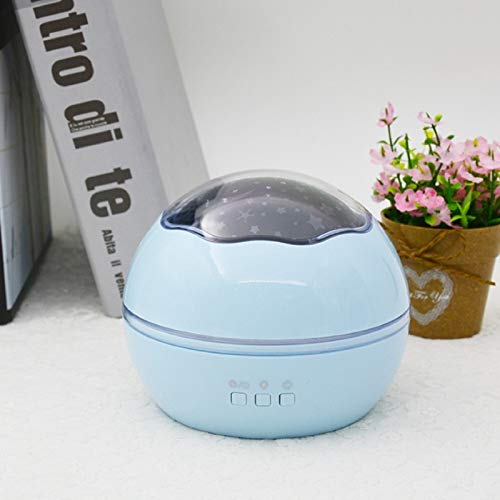 Riaxuebiy Stern Projektor Nachtlicht 4 LED 8 Farbwechselmodi Baby Lampe USB/Batterie 360 ​​° Drehlampe für romantisches Zimmer Kinderzimmer Kind Jungen Kinder Schlafzimmer Dekor (Blau) von Riaxuebiy