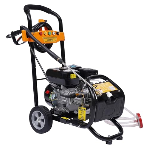 Hochdruckreiniger 7.5PS Motor 3600 RPM Profi Hochdruckreiniger Benzin Benzinmotor Dampfstrahler Tool Flächenreiniger mit 5 Düsen von RibasuBB