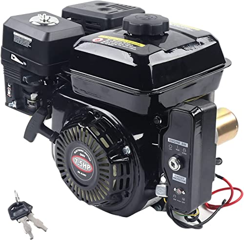 Benzinmotor Standmotor 3600U/Min Kartmotor Antriebsmotor, Elektrostart 7,5 PS Benzin Motor Standmotor 4-Takt 1 Zylinder 212 ccm Pull Start von RibasuBB