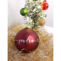 Personalisierte Weihnachtskugel, 8cm Groß, Christbaumkugel Mit Namen, Weihnachtsgeschenk, Weihnachten Geschenk, Personalisiertesgeschenk von RibbonGiftStore