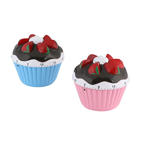 Kurzzeitwecker 1 STK. Kurzzeitmesser Eieruhr Cupcake Design Muffin Zwei Farben von Ribelli