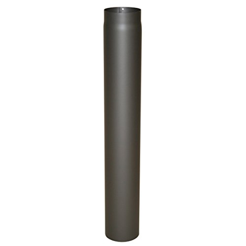 Ofenrohr Senotherm® 2 mm Ø 120 mm hitzebeständig lackiert, gerade - Rauchrohr, Kaminrohr gussgrau - für Pellettofen und Kamine - Länge: 1000 mm von Ribelli