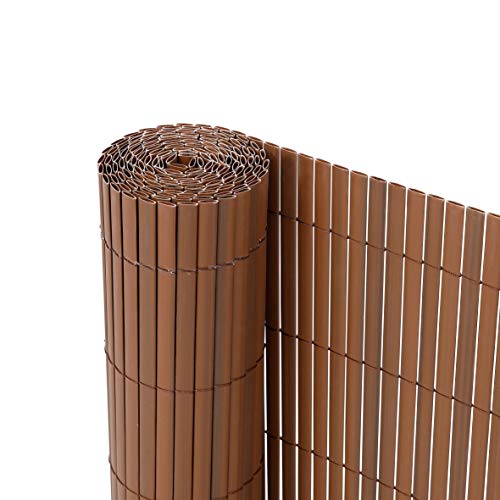 Ribelli® PVC Sichtschutzmatte Sichtschutzzaun Sichtschutz Zaun Balkon Windschutz (100 x 400 cm, Braun) von Ribelli