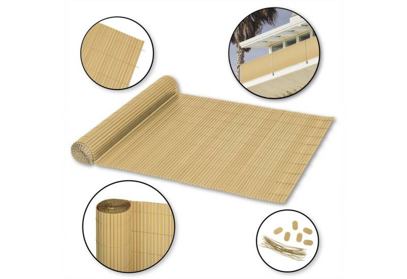 Ribelli Balkonsichtschutz PVC Sichtschutzmatte 120 x 600 cm, bambu Ribelli Balkonsichtschutz PVC Sichtschutzmatte 120 x 600 cm, bambu von Ribelli