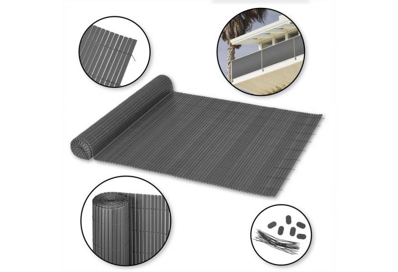 Ribelli Balkonsichtschutz Zaunsichtschutz PVC ca. 1,2 x 5m anthraz Ribelli Balkonsichtschutz Zaunsichtschutz PVC ca. 1,2 x 5m anthraz von Ribelli