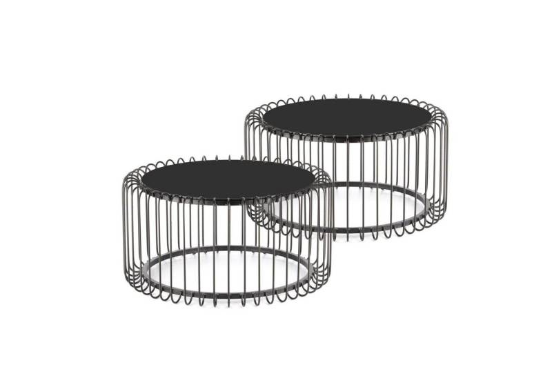 Ribelli Beistelltisch Beistelltisch, 2er Set, Glasplatte von Ribelli