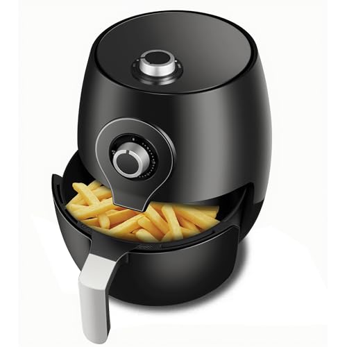 Ribelli Heißluftfritteusen 5L, Airfryer mit Timer 1450W, Fritteuse Spülmaschinenfest, max 200°C, Grillen, Backen, Braten von Ribelli
