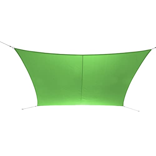 Ribelli Sonnensegel - mit Spannseilen zur Befestigung - Alternative zum Sonnenschirm Größen bis 8 Meter - Eisenringe für erhöhte Stabilität - UV30+ (2x4m, Grün) von Ribelli