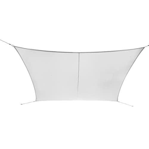Ribelli Sonnensegel - mit Spannseilen zur Befestigung - Alternative zum Sonnenschirm Größen bis 8 Meter - Eisenringe für erhöhte Stabilität - UV30+ (2x4m, Weiß) von Ribelli