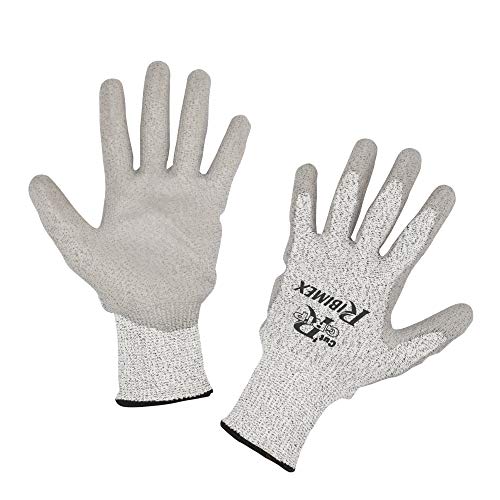 Ribimex PRGAN09CUT Robuste Handschuhe Größe 9, hellgrau von RIBIMEX