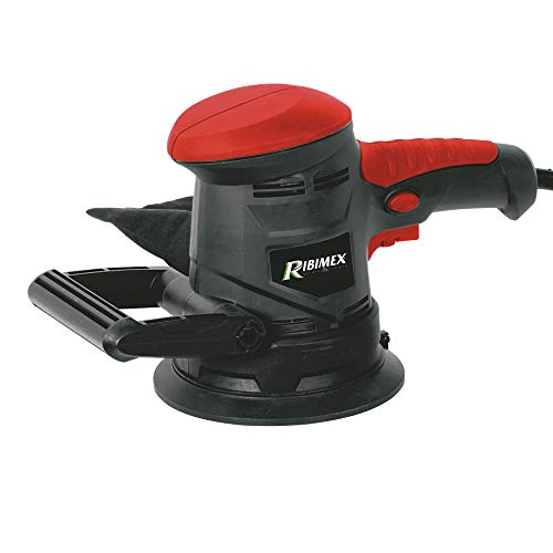 Ribimex PRPO125 Exzenterschleifer 450 W, 230 V, rot und schwarz von RIBIMEX