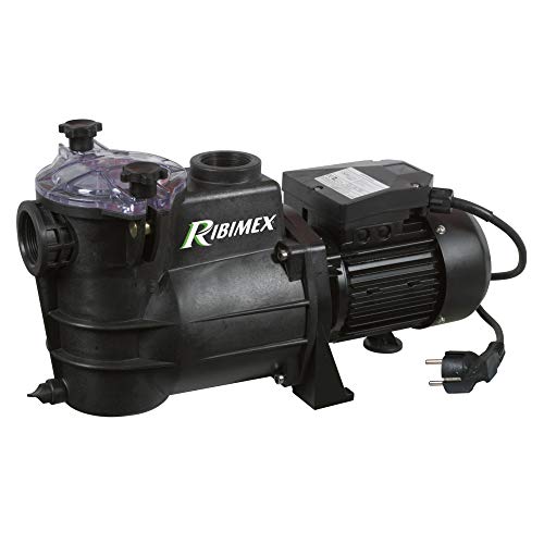 Ribimex PRSWIM750 Schwimmbadpumpe Swim 750, 1000 W, 195 l/min, Schwarz, 28 x 21 x 52 cm von RIBIMEX