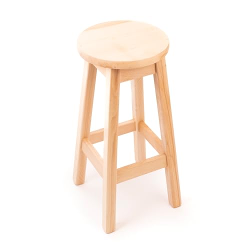 Ribničan SINCE 1492 Klassischer Barhocker aus Buchenholz – solide, langlebig & elegant – Mehrzweck für Zuhause, Büro und Bar – 30 x 70 cm i0986 von Ribničan SINCE 1492