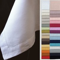 Tischdecke Aus 100 % Leinen Mit Hohlsaum. Wählen Sie Ihre Farbe. Auch in Sondergrößen Erhältlich. Hergestellt Italien von RicamiBaldi