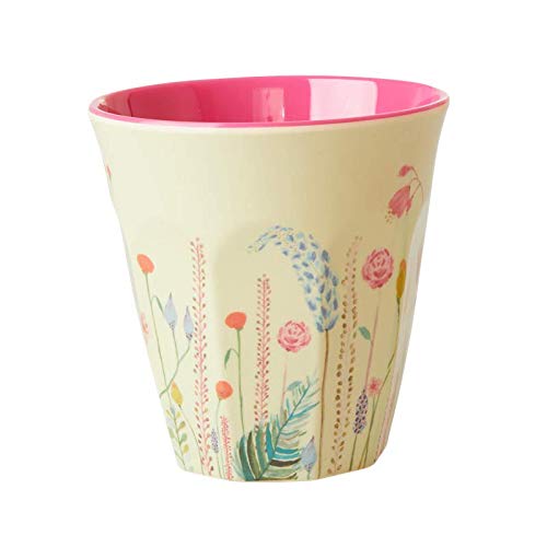 Medium Melamin Becher - Summer Flowers Print von Rice