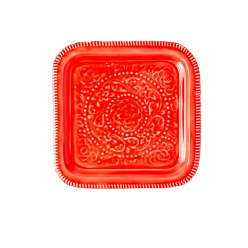 Metall Tablett - Rot von Rice