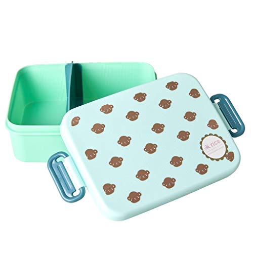 Rice Kinder Lunchbox mit Einteilung Trenner mit Affen - Monkey Print von RICE BY RICE