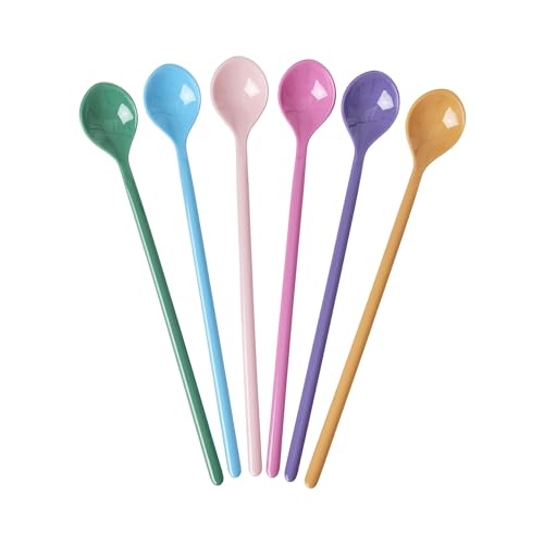 Rice Latte Löffel Spoons "La Joie De Vivre" aus Melamin 6 Stück mehrfarbig von Rice