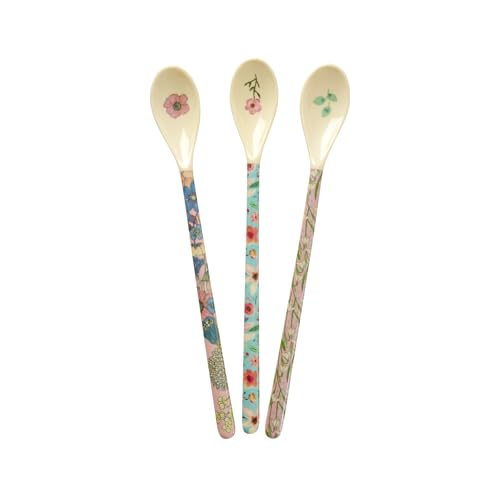 Rice Latte Melaminlöffel Löffel Flower Blumen Print 6er Set von Rice