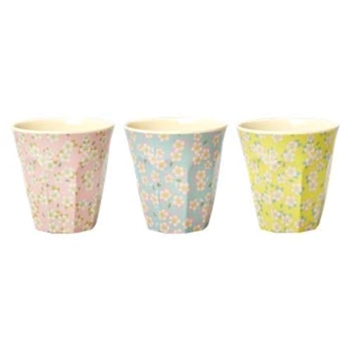 Rice Melamin Becher 3er Set 9 cm hoch mit Small Flower Blumen Print Rice Melamin Becher 3er Set 9 cm hoch mit Small Flower Blumen Print von RICE BY RICE