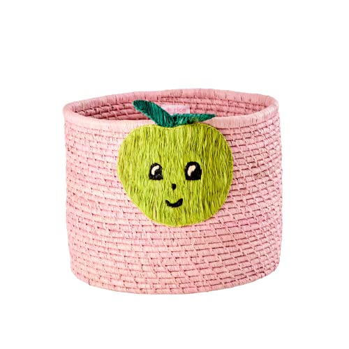 rund Raffia Korb - Rosa von Rice