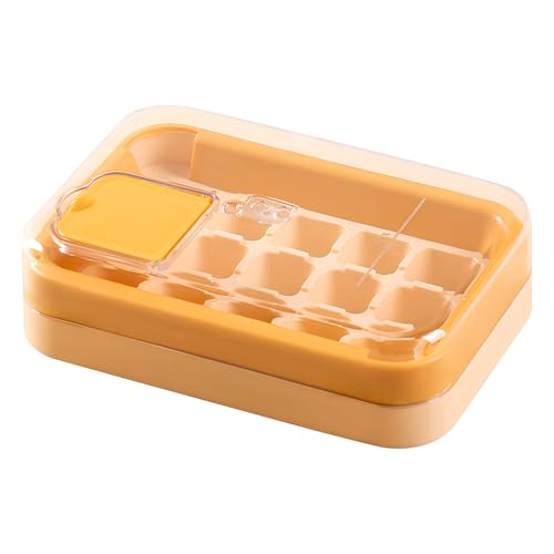 Riceel Eiswürfelform Mit Deckelm, 15 Gitter Eiswürfelform Silikon Berührungslose Eiswürfelbehälter Isolierung von Bakterien und Gerüchen lebensmittelechte Eiswürfelform von Riceel