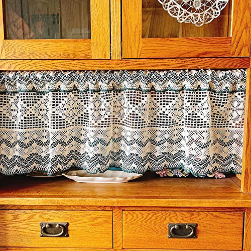 Ricemru Häkelgardine Scheibengardine Landhaus Gehäkelt Zweifarbig Geometrisches Muster Kurz Bistrogardine Boho Vintage Küche Gardinen Kurzstore Kleines Kurzvorhang Türvorhang,150x32cm Ricemru Häkelgardine Scheibengardine Landhaus Gehäkelt Zweifarbig Geometrisches Muster Kurz Bistrogardine Boho Vintage Küche Gardinen Kurzstore Kleines Kurzvorhang Türvorhang,150x32cm von Ricemru