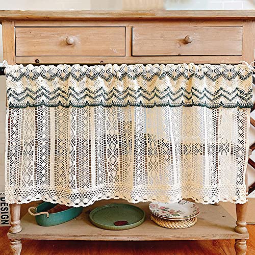 Ricemru Häkelgardine Scheibengardine Landhausstil Gehäkelt Zweifarbig Kurzgardinen Bistrogardine Boho Kurz Häkelspitze Küche Häkelbistro Küchenvorhänge Kleines Fenster Vorhang,95x60cm Ricemru Häkelgardine Scheibengardine Landhausstil Gehäkelt Zweifarbig Kurzgardinen Bistrogardine Boho Kurz Häkelspitze Küche Häkelbistro Küchenvorhänge Kleines Fenster Vorhang,95x60cm von Ricemru